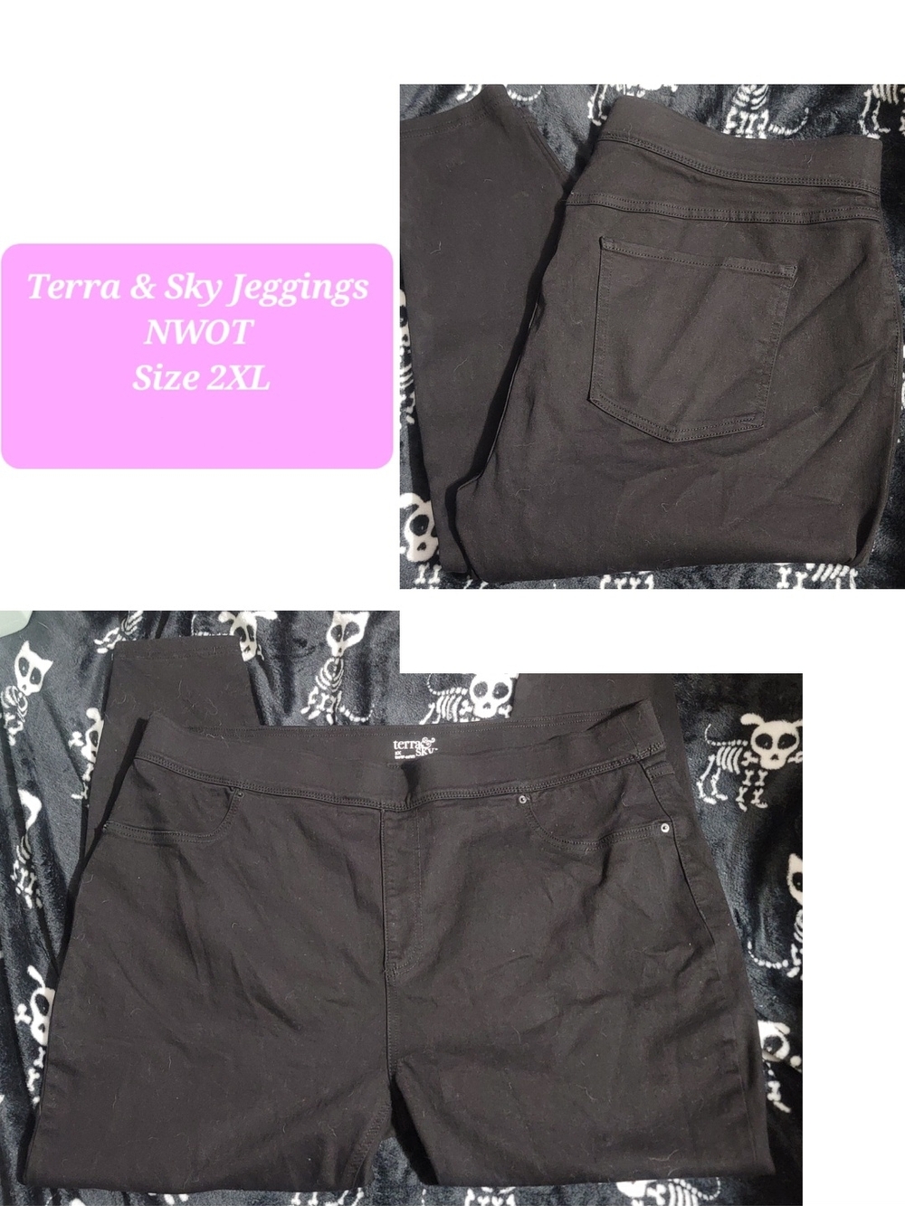 Terra & Sky Black Pull-On Jeggings